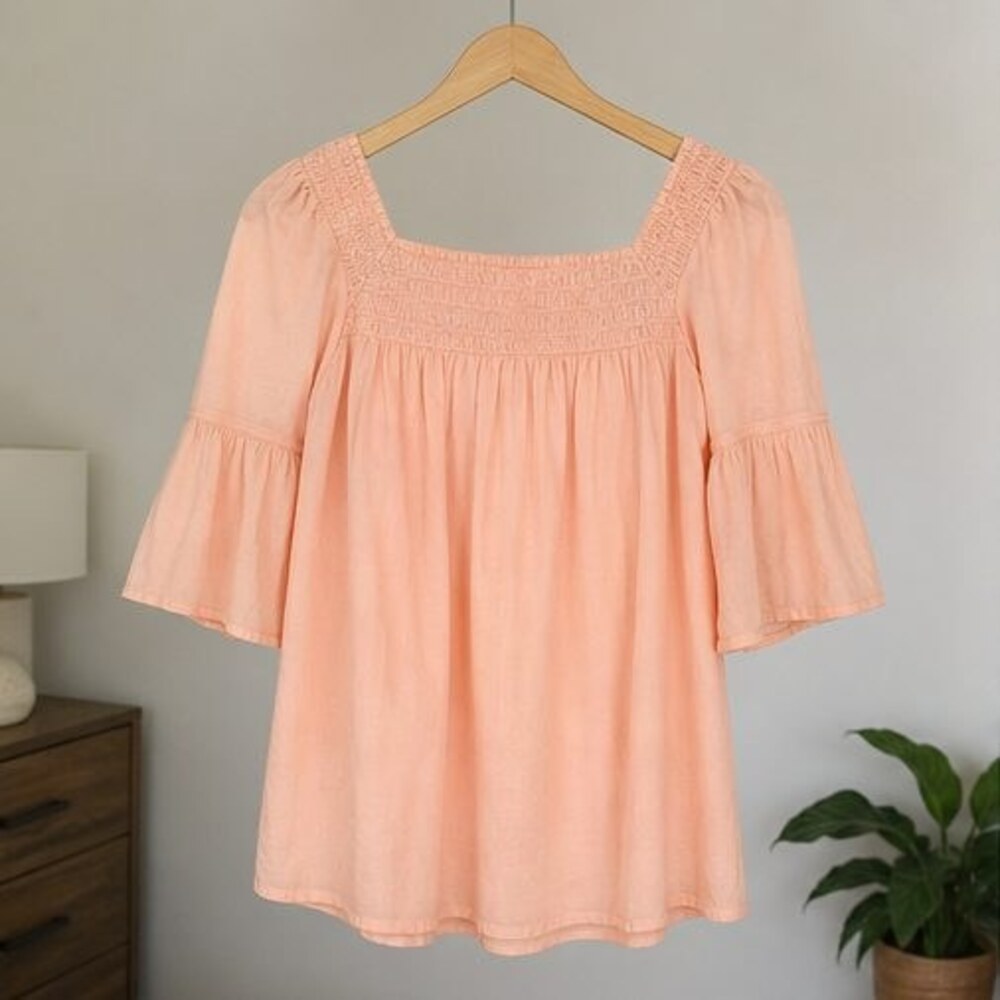 Taupe Peplum Top